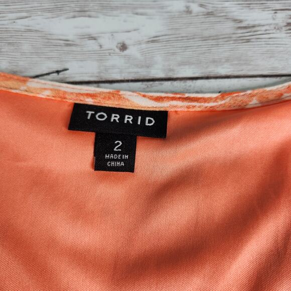 Torrid Lace Up Tea Length Crinkle Gauze Dress Size 2X - Picture 6 of 13